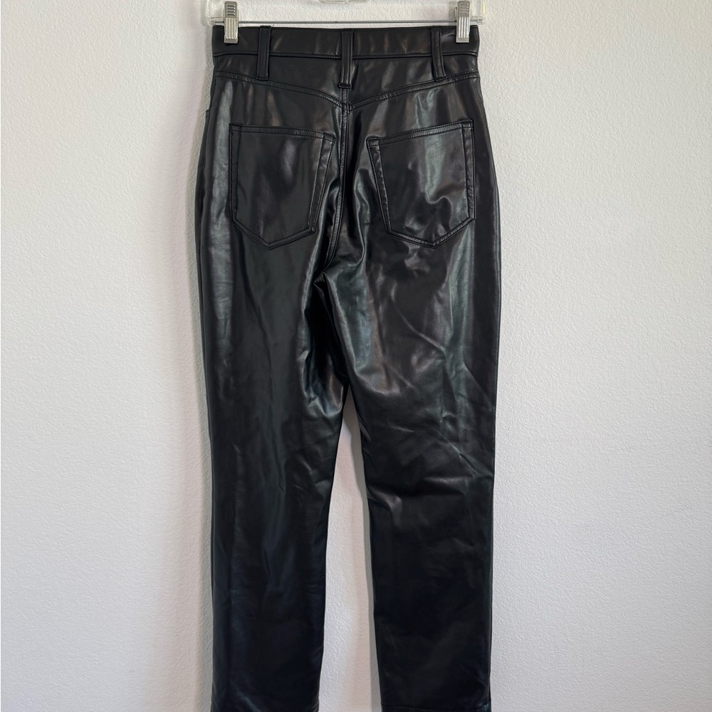 Abercrombie‎ & Fitch 90s Straight Ultra High Rise Faux Leather Pants Size 26/2 - Picture 6 of 12